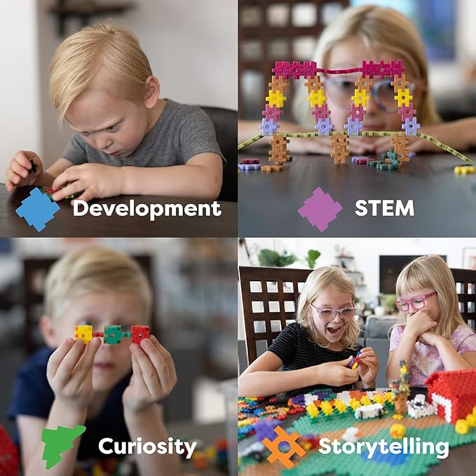 KADU Taffy 250 Piece Set - STEM/STEAM Building + Construction Toy, for Open + Imaginative Play