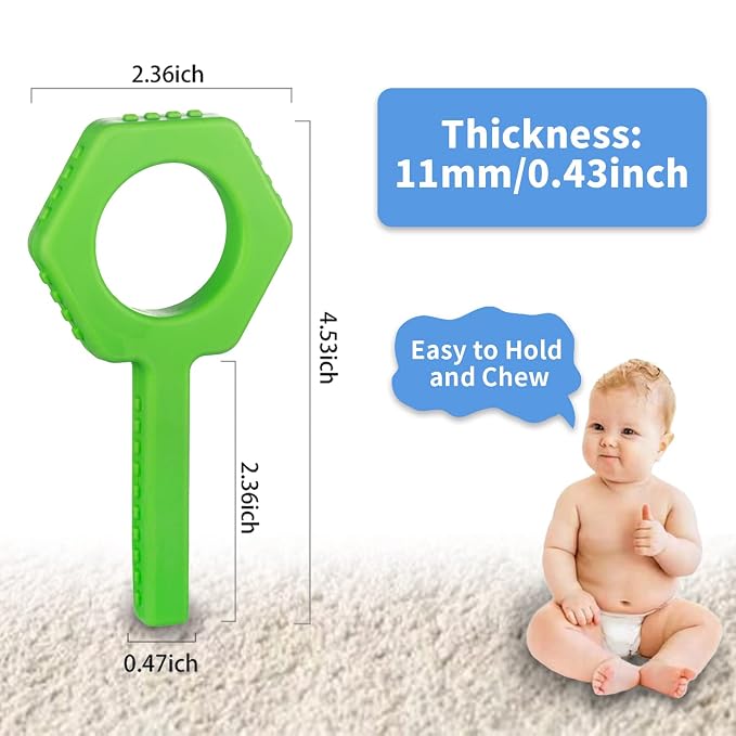 Sensory Chew Toys(Keys Shape) - 4Packs Chewy Tubes for Kids Sensory Needs, Teething Sticks Toys for Autism, ADHD, SPD, Silicone Made Multicolor Chewlery Tubes for Kids