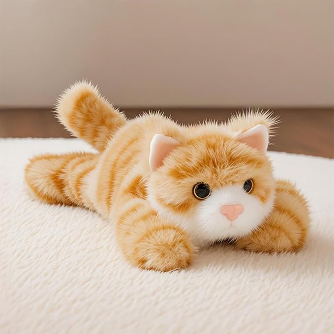 PEACH CAT Orange Cat Stuffed Animal Cute Tabby Kitten Plushies Small Plush Toys Gifts for Kids
