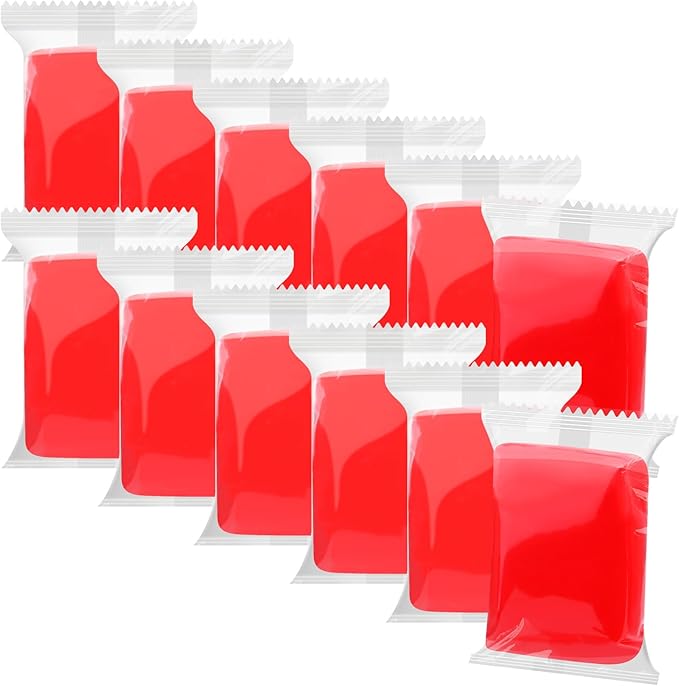 Air Dry Clay, 12 Packs Red Molding Clay, Soft Modeling Clay for Kids, Age 3-12, Air Dry Clay for Adults, Light Weight Air Dry Clay, Perfect Clay for Crafts, Gift for Children and Artists