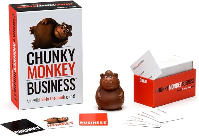 Chunky Monkey Business Party Game – Funny Word Guessing & Fast-Paced Family Game, Hilarious Riddle & Phrase Game for Kids, Teens & Adults, 3–6 Players Ages 10+
