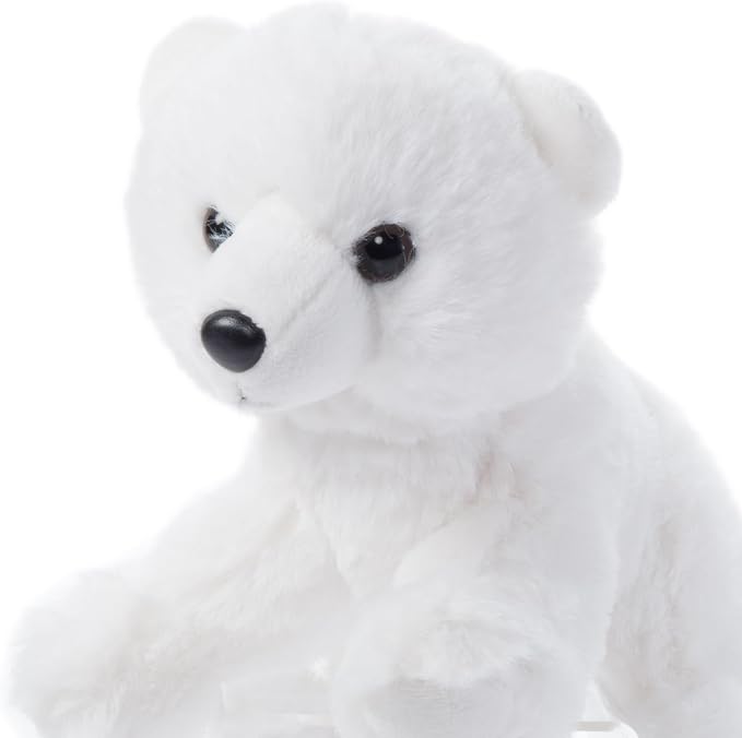 The Petting Zoo Polar Bear Stuffed Animal Plushie, Gifts for Kids, Wild Onez Babiez Zoo Animals, Polar Bear Plush Toy 6 inches