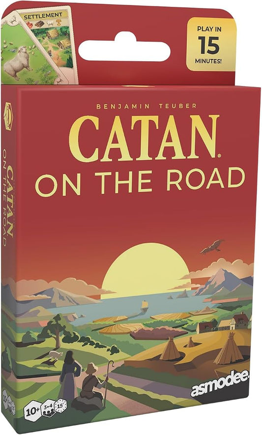 CATAN On The Road - Portable Card Game Edition of CATAN for Travel & Quick Play, Build Trade & Settle Anywhere, Family Fun for Kids & Adults, Ages 10+, 3-4 Players, 15 Minute Playtime
