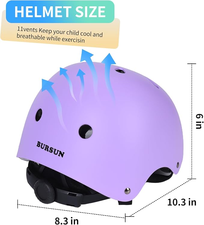 Kids Bike Helmet Ventilation & Adjustable Toddler Helmet for Ages 2-14 Kids Boys Girls Multi-Sport Helmet for Skateboard Roller Skateing Bicycle Scooter blance Bike