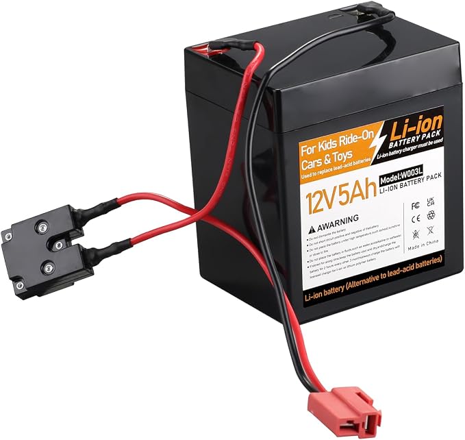 12V 5Ah Li-ion Replacement Battery for Kids 12V 5Ah Ride-On Toy Car