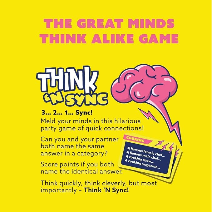 Gamewright - Think 'N Sync - Fast-Paced Party Card Game for Families & Friends
