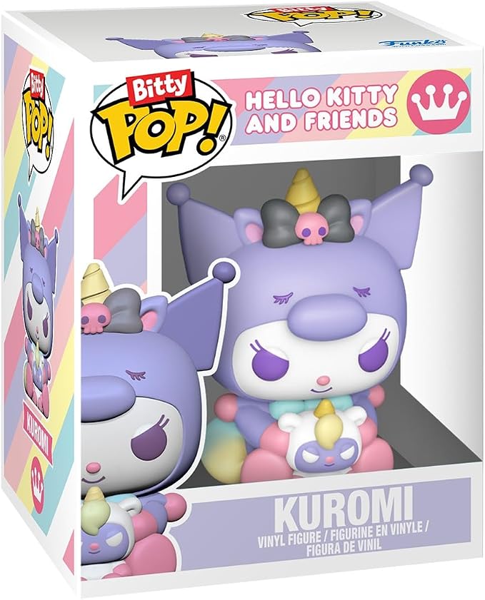Funko Pop! Bitty: Sanrio - Hello Kitty (Classic), Cinnamoroll, Pompompurin, and A Surprise Mystery Mini Figure - 0.9 Inch (2.2 Cm) - Hello Kitty Collectable - Stackable Display Shelf Included
