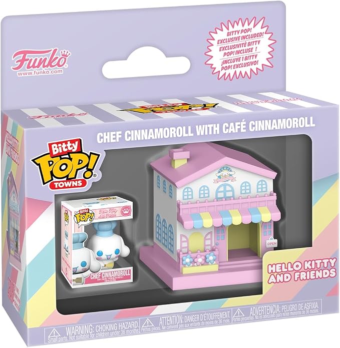 Funko Pop! Bitty Town: Sanrio - Chef Cinnamoroll™ with Café Cinnamoroll - Collectable Vinyl Figure - Gift Idea - Official Merchandise - Toys for Kids & Adults - Anime Fans