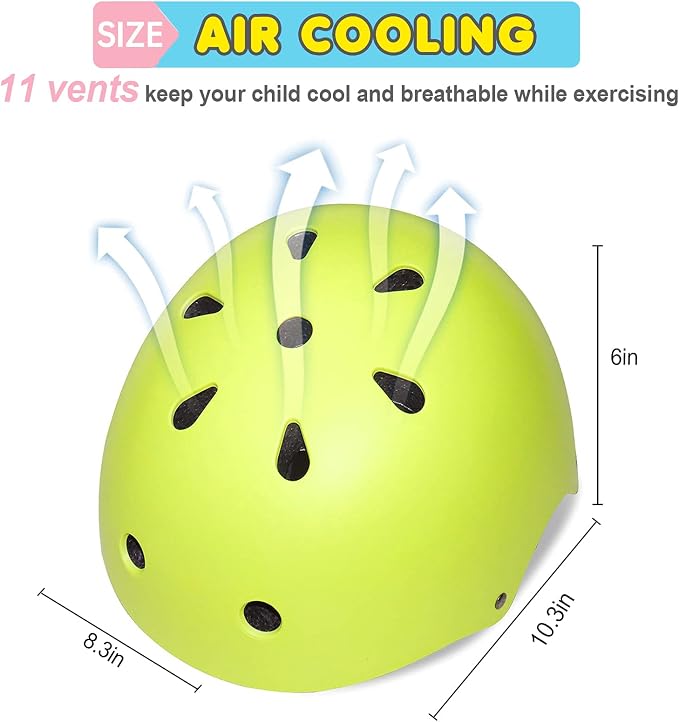 Kids Bike Helmet Adjustable Toddler Bike Helmets for Kids 2-5-8/8-14 Years with Knee Elbow Wrist Pads for GirlsBoys Youth Skateboard Bicycle Helmet for Scooter Roller Skating Balance Bike