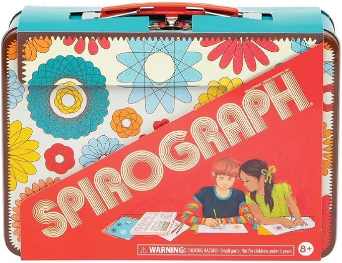 Spirograph Lunchbox – Arts and Crafts -Kids Toy - Art Supplies - Craft Supplies - Drawing Kit - Spiral Art - Classic Gear Design Kit - Case, Pens, Design Sheet Included, Ages 8+