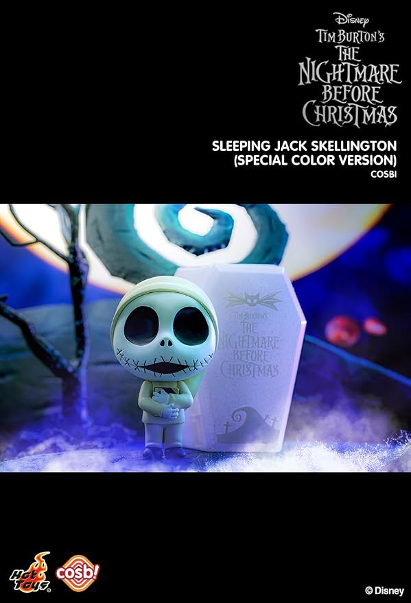 YuMe The Nightmare Before Christmas Blind Box Collectibles, 8 Pack Set | Cosbi Collection Series 2 Figures | Official Tim Burton Disney Merchandise | Surprise Toy Gifts for Kids & Adults