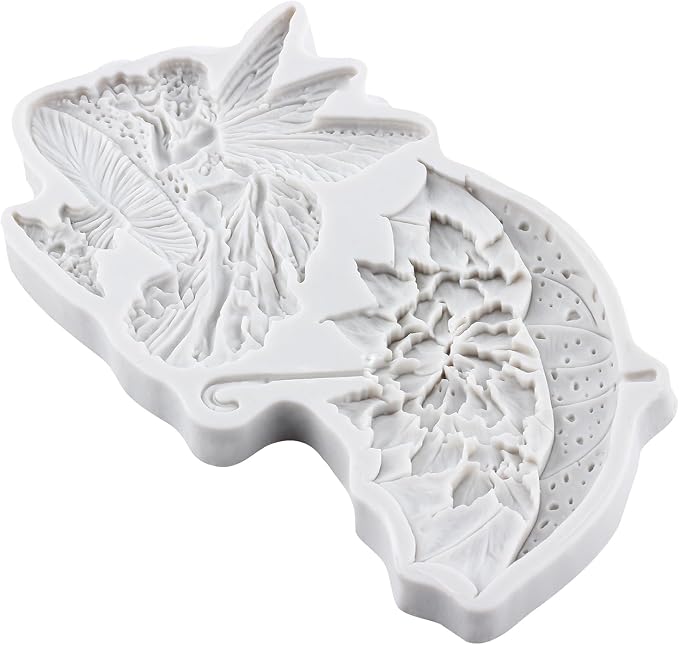 Flower Fairy Polymer Clay Molds Fairy Mushroom Umbrella Silicone Mold for DIY Crafts Epoxy Resin Casting Polymer Clay Tools Craft Air Dry Jewelry Making