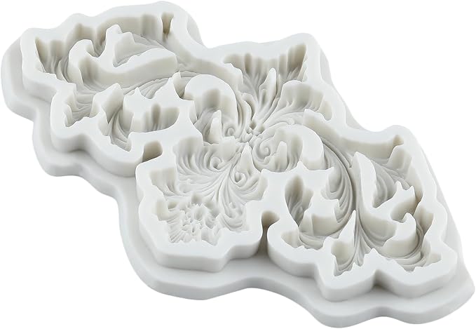 Baroque Polymer Clay Molds Baroque Scroll Relief Lace Silicone Mold for Epoxy Resin Casting DIY Crafts Air Dry Polymer Crafts Supplies Clay Tools
