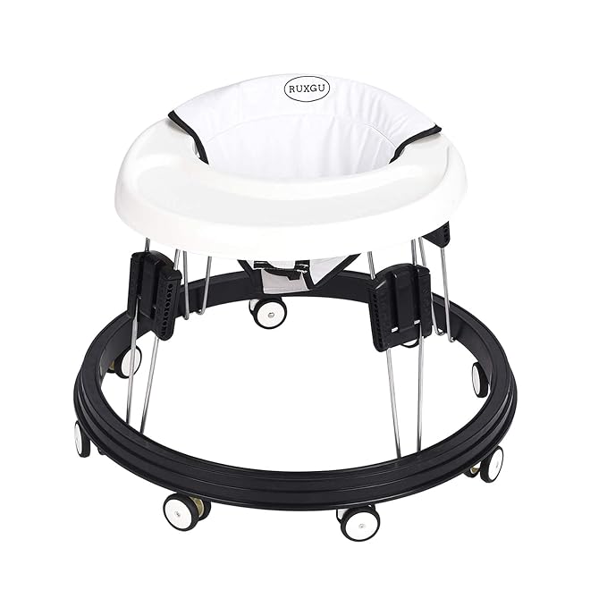 The Foldable Baby Walker, Suitable for 66-80cm Height Wheeled Baby boy and Girl Walker, Mute Anti-Rollover Baby Walker, Avoid Bicycle Rollover, Foldable Baby Chair