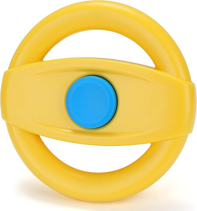 Accmor Stroller Steering Wheel Toy, Simulated Steering Wheel for Stroller Shopping Carts Cart Universal Detachable Pretend Driving Funny Toy Attachment