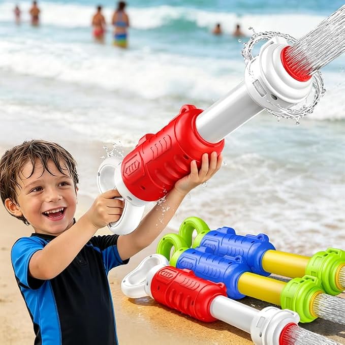 4 Pack Water Gun for Kids - 40 Feet Long Range, Large Capacity Water Blaster, Summer Water Toys Outdoor Pool and Beach Toy for Boys Girls Ages 4-8 8-12