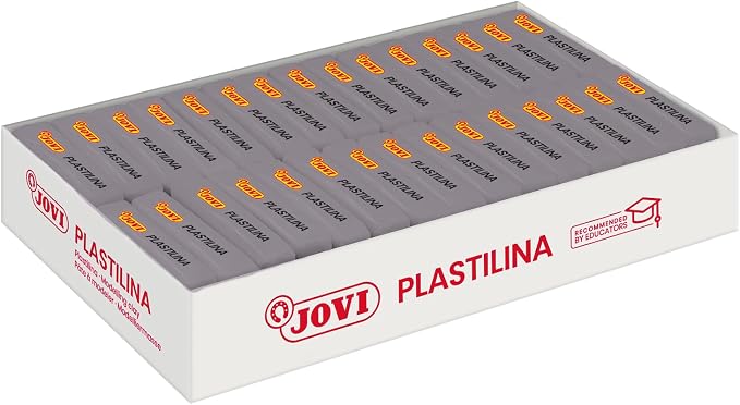 Jovi - Reusable Non-Hardening Modeling Clay, 30 Gray Bars, 1.75 oz Each | Total of 3.3 lb, Perfect for Arts & Crafts Projects