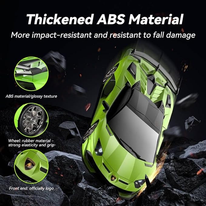 AEROQUEST 1:16 Lamborghini Remote Control Car （Green） | Officially Licensed,Birthday Gift,Toys for ages 3-8,Aventador SVJ Mode,Electric Sport Racing,Hobby RC Cars,100 minutes