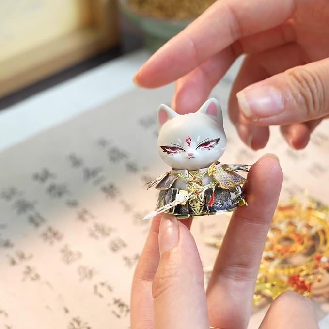 MU 3D Metal Puzzles for Adult The Cat Figure Model Series King of Sword The Emperor Kitten Kitty, Metal Models Kits Miniature Building Hobby Birthday New Year Gifts Home Office Decor Collectibles