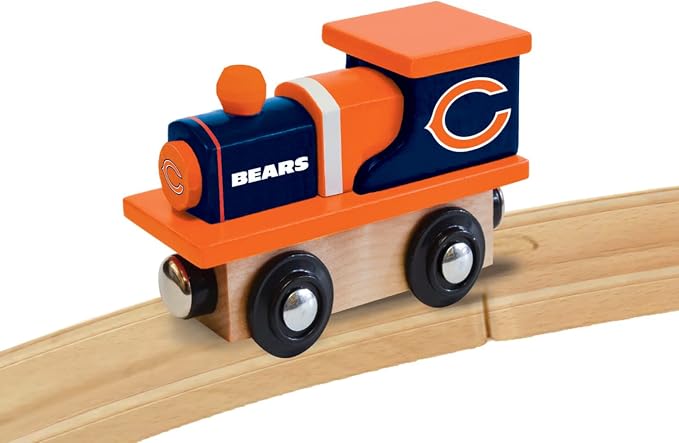 MasterPieces Wood Train Engine - NFL Chicago Bears - Officially Licensed Toddler & Kids Toy, Black