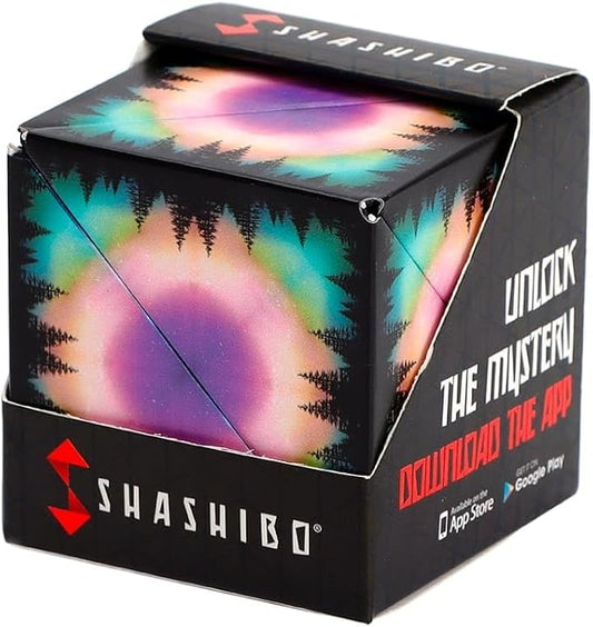 Shashibo Sensory Fidget Toy for Adults & Kids, Stress Relief Fidget Toy for Adults, Teens & Kids, Cool Fidget Toys for Desk, Classroom Must Have, Sensory Shape Shifting Cube, 100+ Possible Shapes