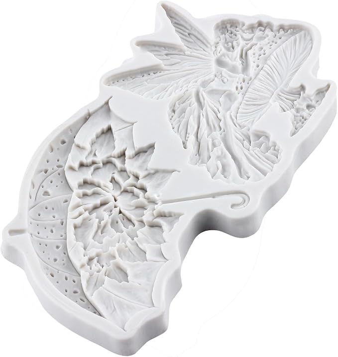 Flower Fairy Polymer Clay Molds Fairy Mushroom Umbrella Silicone Mold for DIY Crafts Epoxy Resin Casting Polymer Clay Tools Craft Air Dry Jewelry Making