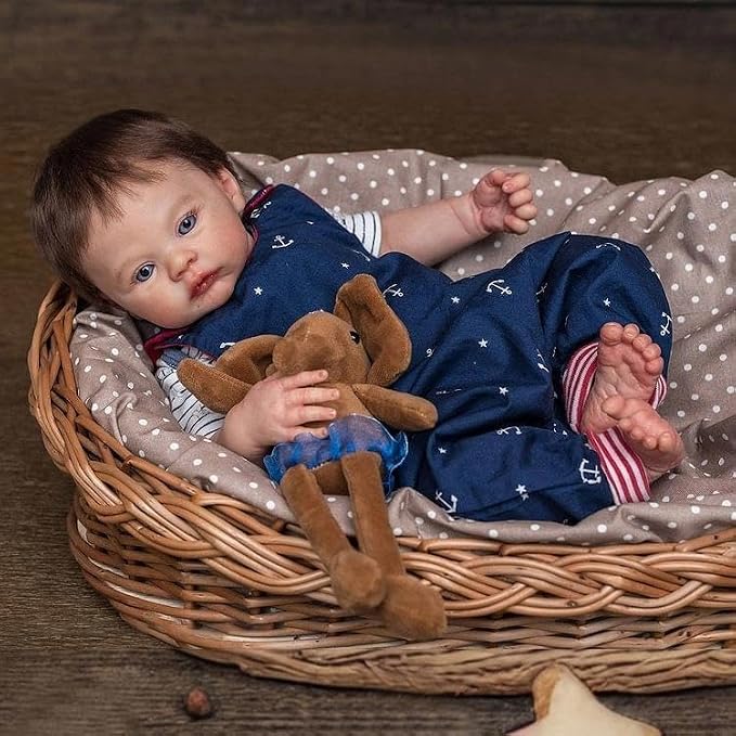 Zero Pam Reborn Baby Dolls Full Body Boy-18'' Realistic Baby Doll Real Life Real Reborn Dolls with Accessories (Modern)
