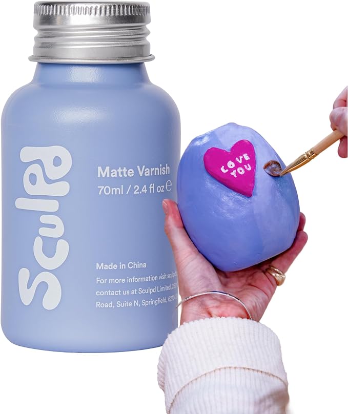 Sculpd 70 ml Air Dry Clay Glaze - Matte, Scratch Resistant and Waterproof Pottery Glaze, Matte Varnish for Air Dry Clay