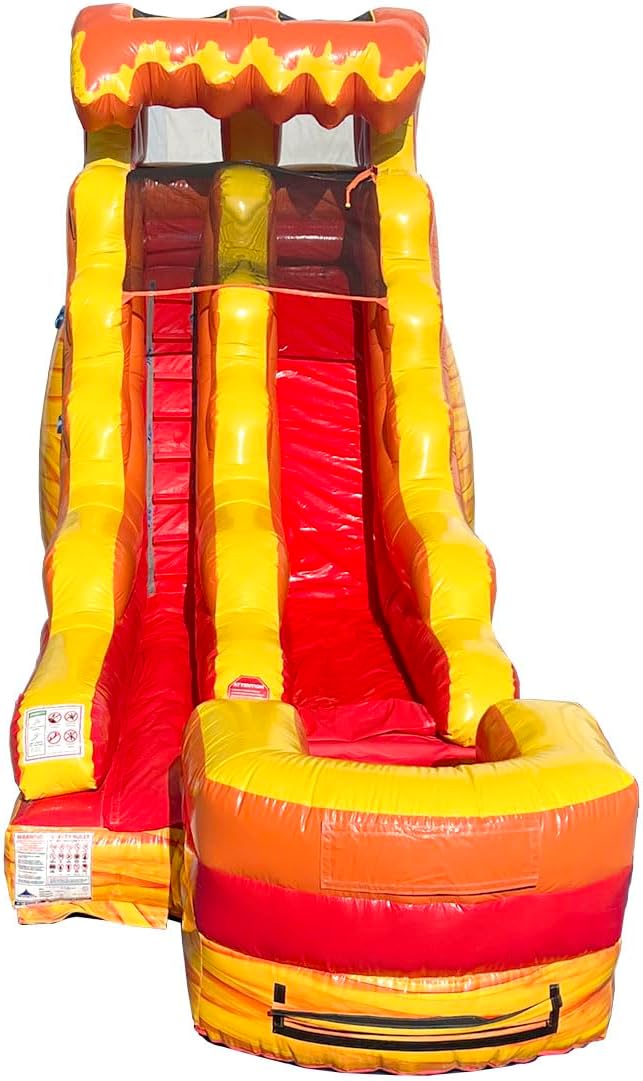 TentandTable Inflatable Water Slide for Kids and Adults, Commercial Grade Giant Blow Up Backyard Water Fun, Includes Electric Air Blower, 27' L x 9' W x 15' H, Lava Wave