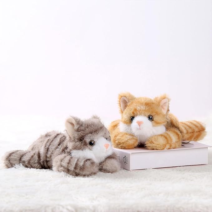 PEACH CAT Orange Cat Stuffed Animal Cute Tabby Kitten Plushies Small Plush Toys Gifts for Kids
