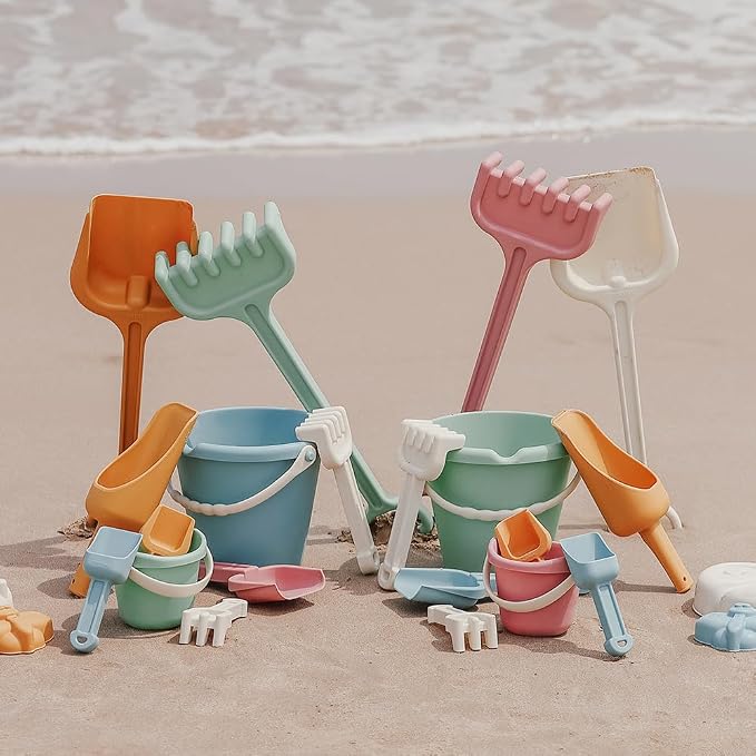 Miniland ECO Junior Sand Set - Beach Toy for Children with Different Tools to Play in The Sand