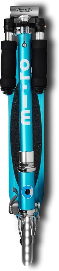 Micro Kickboard | Sprite Foldable LED Scooter for Ages 6+ | Children up to 220 lbs | 2 Wheel | Travel Ready | Adjustable T Bar | Smooth Ride, Motion Activated PU LED Wheels | Swiss Design
