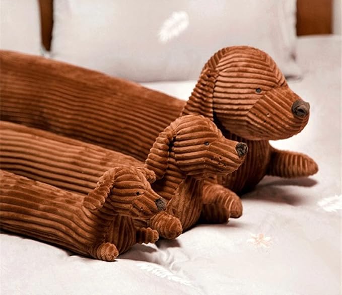 KOWAKA Dachshund Dog Plush Hug Pillow Soft Durable Stuffed Throw Cushion Dachshund Animals Hug Pillow for Sofa Chair Home Decoration Gifts for Kids (27.5inches)