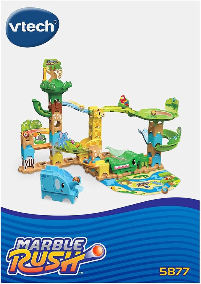 VTech Marble Rush Jungle Journey Set Preschool Marble Run Toy