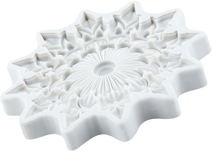 Baroque Relief Flower Polymer Clay Mold Relief Flower Lace Silicone Molds for DIY Craft Epoxy Resin Casting Polymer Clay Tools Crafts Air Dry Jewelry Making