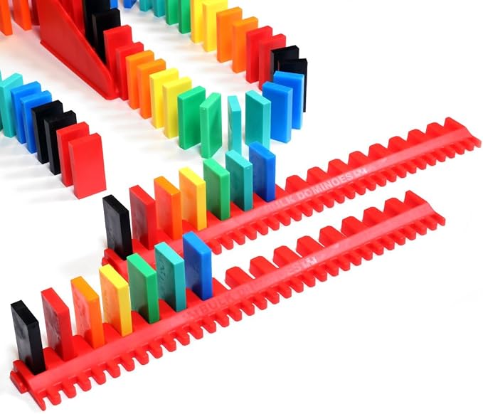 Bulk Dominoes Pro-Domino Kit | Dominoes Set, STEM STEAM Small Toys, Family Games for Kids, Kids Toys and Games, Building, Toppling, Chain Reaction Sets (Expert)