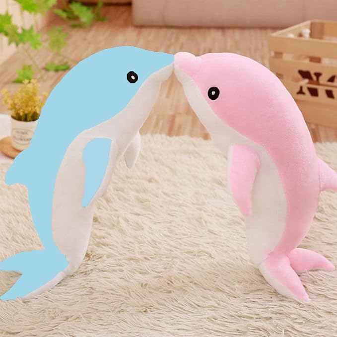 Somao Dolphin Stuffed Animals Plush Pillow Super Soft Sea Animal Plush Toys Dolls for Boys Girls Sleeping Cushion Gift (100cm/39.37in, Grey)