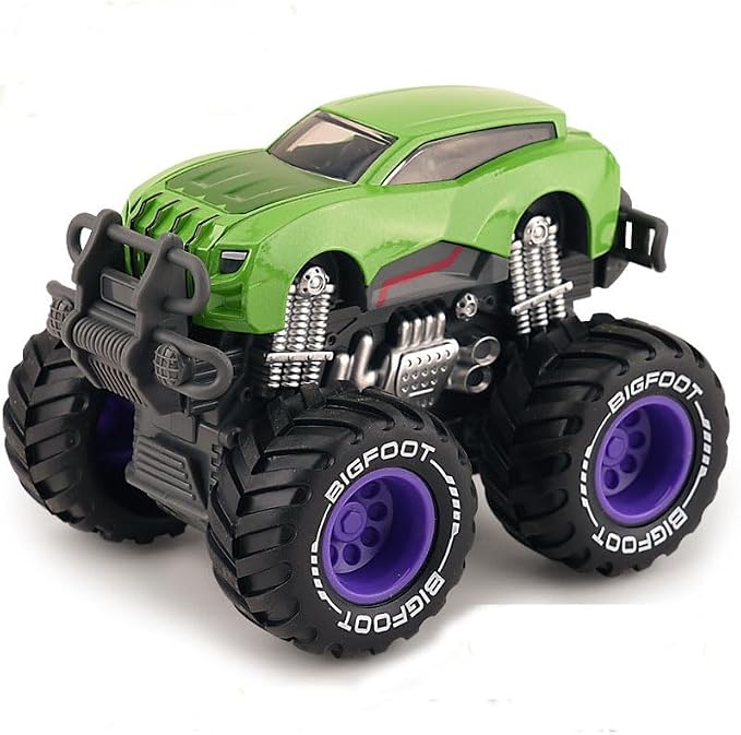 Movie Cars 2 3 Curz Mater Black Storm Jackson Danny Swervez Giant Wheels Cars Diecast Vehicles Toys Set Children Car Toy Friction Powered Truck Toy (Purple Rubber)