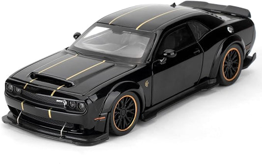 WAKAKAC Compatible for Hellcat Toy Cars, Pull Back Die-cast Vehicles, Collectible Cars with Sounds＆Lights for Kids Boys Girls and Adults, Gift Black