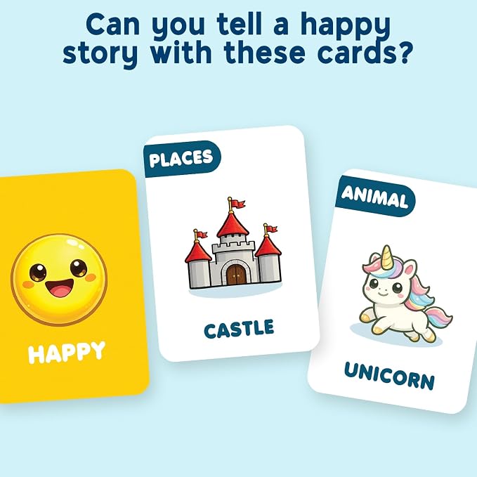 Junior Storyteller - Conversation Card Game for Kids 4-8, Family Game for Kids, Teens and Adults, Educational Toy, Learning Activity & Speech Therapy Resource