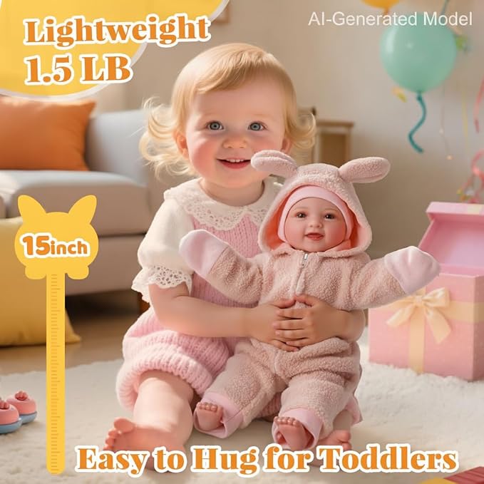 BABESIDE Baby Dolls, 17inch Large Realistic Cute Soft Body Baby Doll Real Life Baby Dolls with Accessories for 3+ Year Old Girls Gifts, Pretend Play, Collection