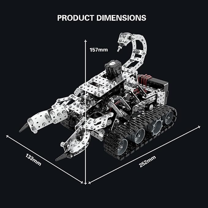 Building Sets Stem Assembly Metal 3-D Puzzle RC Scorpion Tank Assembly Model Kit Construction Set Toys 1034PCS/Included Motor