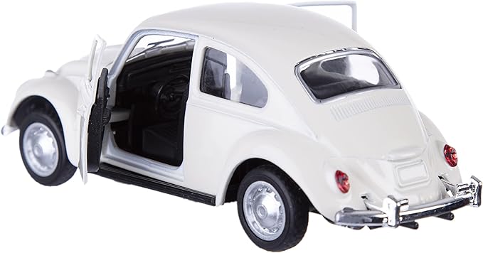 Berry President 1967 Classic Beetle Bug Vintage 1/32 Scale Diecast Metal Pull Back Car Model Toy for Gift/Kids (Beige)