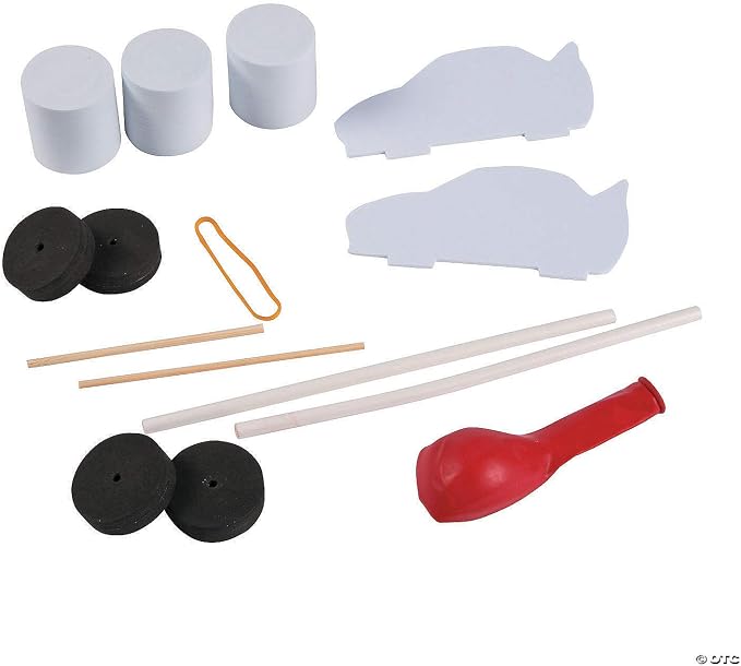 DIY Steam Car Kits - Makes 10 - STEM Educational and Science Activities for Kids (Pack of 4)