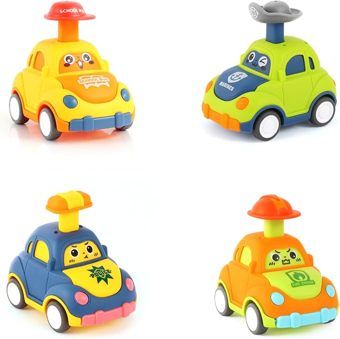 Car Toys for Toddlers 1-3 Year Old Boy Birthday Gift for Boys Girls 1-3 Pull Back City Vehicle Toys Goodie Bags Stuffers Party Favors for Kids