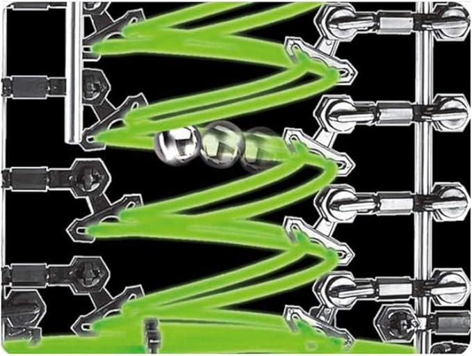 502pcs Level 3–8 Marble Roller Coaster Kit, 820+ PCS Glow-in-The-Dark Marble Run with Steel Balls – Luminous Rail Maze Building Toys, STEM Construction Set for Ages 14+ & Adults