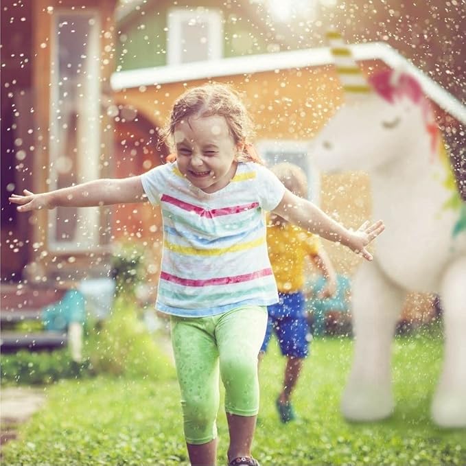 Jasonwell Unicorn Sprinkler Inflatable Water Sprinklers Outdoor Water Toys Inflatable Ginormous Unicorn Toys Yard Sprinkler for Kids (L)