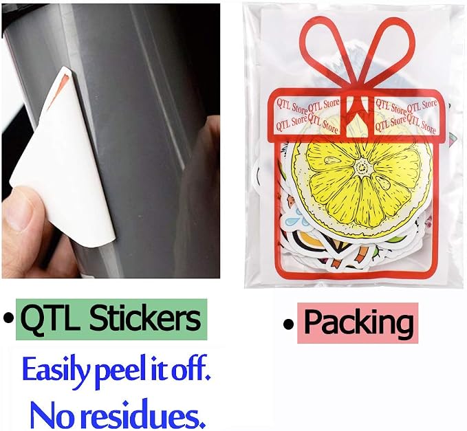 QTL Cute Stickers for Tween Girls Gifts, Waterproof Vinyl Party Favor Stickers, Easter Basket Stuffers, Birthday Gifts, Laptop Water Bottle,50PCS