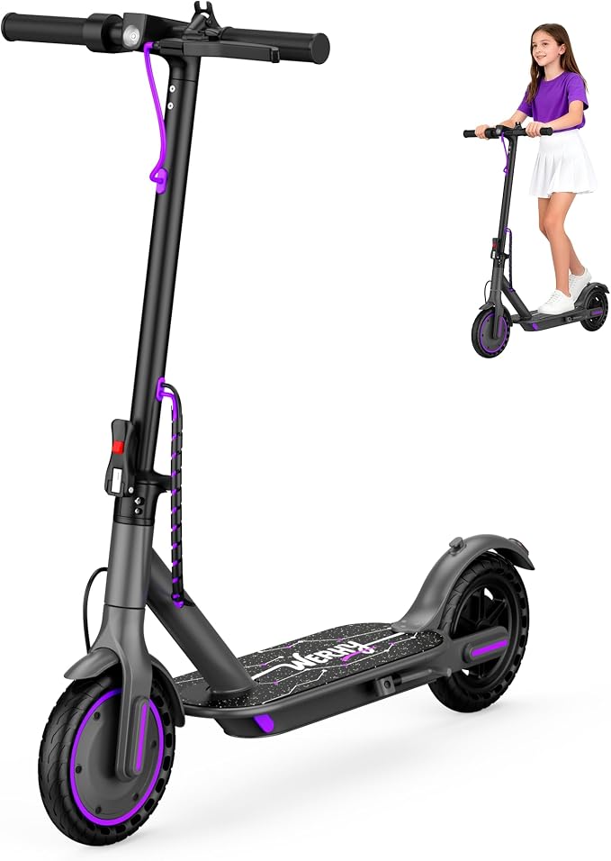 WERHY Foldable Kids Electric Scooter for Aged 6-10, 350W Motor, Max 12/16Miles Long Range, 19 MPH Max Speed, 8.5" Solid Tire, Lightweight Foldable E-Scooter with Dual Braking, Digital Display