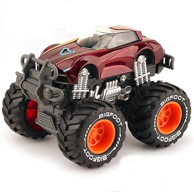 Movie Cars 2 3 Curz Mater Black Storm Jackson Danny Swervez Giant Wheels Cars Diecast Vehicles Toys Set Children Car Toy Friction Powered Truck Toy (Orange Rubber)